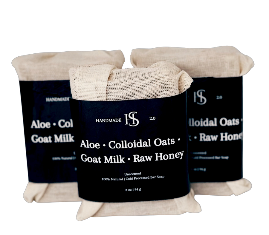 Aloe Vera • Colloidal Oats • Goat Milk • Raw Honey | Organic 2.0 Facial Bar Soap