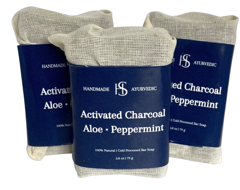 Activated Charcoal • Aloe • Peppermint | Organic Ayurvedic Facial Bar Soap